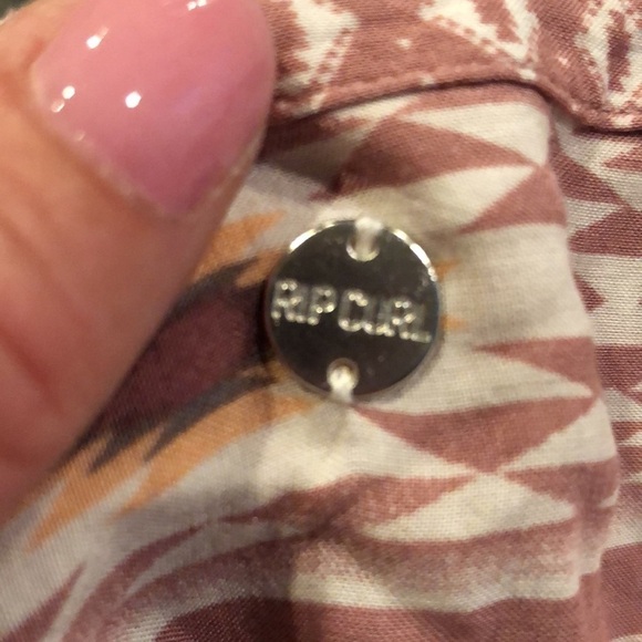 RIP Curl Indio Romper Size L Lightweight Vicose Pink Shorts Beach Summer Coverup - Picture 13 of 16